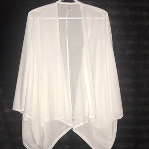 White kimono/poncho with big bell sleeves!